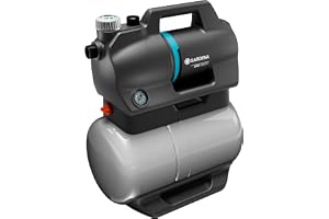 Gardena hushållsvattensystem 3800 Silent: Pump med vattenbehållare på 21 l och inbyggt filter, kapacitet 3800 l/h, tryckkapacitet 3,9 bar, tystgående, underhållsfri (9064-20)