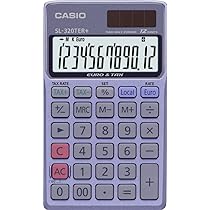 CASIO HS-8VER Calcolatrice Tascabile Con Euroconvertitore - Display 8 Cifre, Alimentazione Solare/Batteria