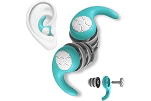 KKNE Taquetes para los Oídos con Cancelación de Ruido, Tapones Reutilizables para Dormir, Antironquidos para Dormir, Trabajar, Viajar, Avión, Roncar (talla única, Verde)