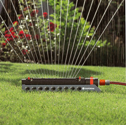 Gardena 1975-20 Regner Comfort Aquazoom 350/2 (Beregnete Fläche 28 – 350 qm; Reichweite 7 – 21 m; Sprengbreite bis 17 m ) zur Bewässerung mittlerer Rechtecksflächen - 2