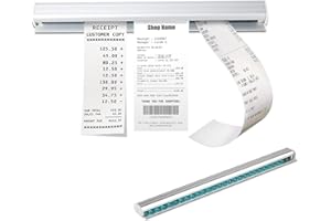 JVBAJV Tab Grabber Self Adhesive, 30cm/11.8in Aluminium Tab Grabber, Universal Restaurant Order Grabber, Wall Mounted Slide Restaurant Check Rack for Catering Cafes Pubs Bars