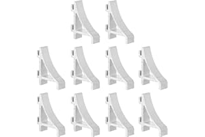 Angoily Staffa per mensola, 10 Pezzi, Clip per ripiano del congelatore, Supporto per ripiano refrigeratore, Supporto di Ricambio per mensola, Ganci in Metallo, Clip per Frigorifero, Cucina, Argento,