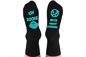 Dealswin Lustige Gaming Socken Gamer Geschenk Mit Spruch Bitte Nicht Stören Ich Zocke Zocken Socken Lustig Neuheit Weihnachts Ostern Geburtstag Geschenke Für Zocker Männer Herren Jungs Frauen Damen
