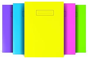 Silvine NBA4BT A4 Bright Exercise Notebook - Assorted Colours (Pack of 10)