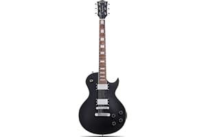 Leo Jaymz SC Series Electric Guitar – Mahogany Body, Laurel Fingerboard, Dual Humbuckers, Tune-O-Matic Bridge, C Neck, 18:1 Tuners (Matt Black)