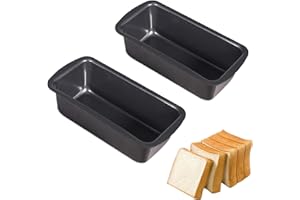 TULEBOLIAN 2pcs Moule à pain,Moule à Pain Antiadhésif,Moule à pain antiadhésif en acier au carbone,19.5 * 9.5 * 6cm,Rectangulaire,Suitable for Ninja dual 400