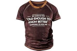 SHZFGUI Men's Outdoor Sports Raglan T-Shirt Retro Short Sleeve Round Neck Oversize Letter Printing Fashion Tops (S-XXXXXXL)