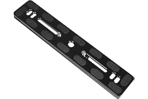 Sequpr Plaque à dégagement rapide de 200 mm compatible avec la rotule et la pince Arca Swiss standard, plaque longue Quick Release avec vis 1/4" pour trépied à rotule