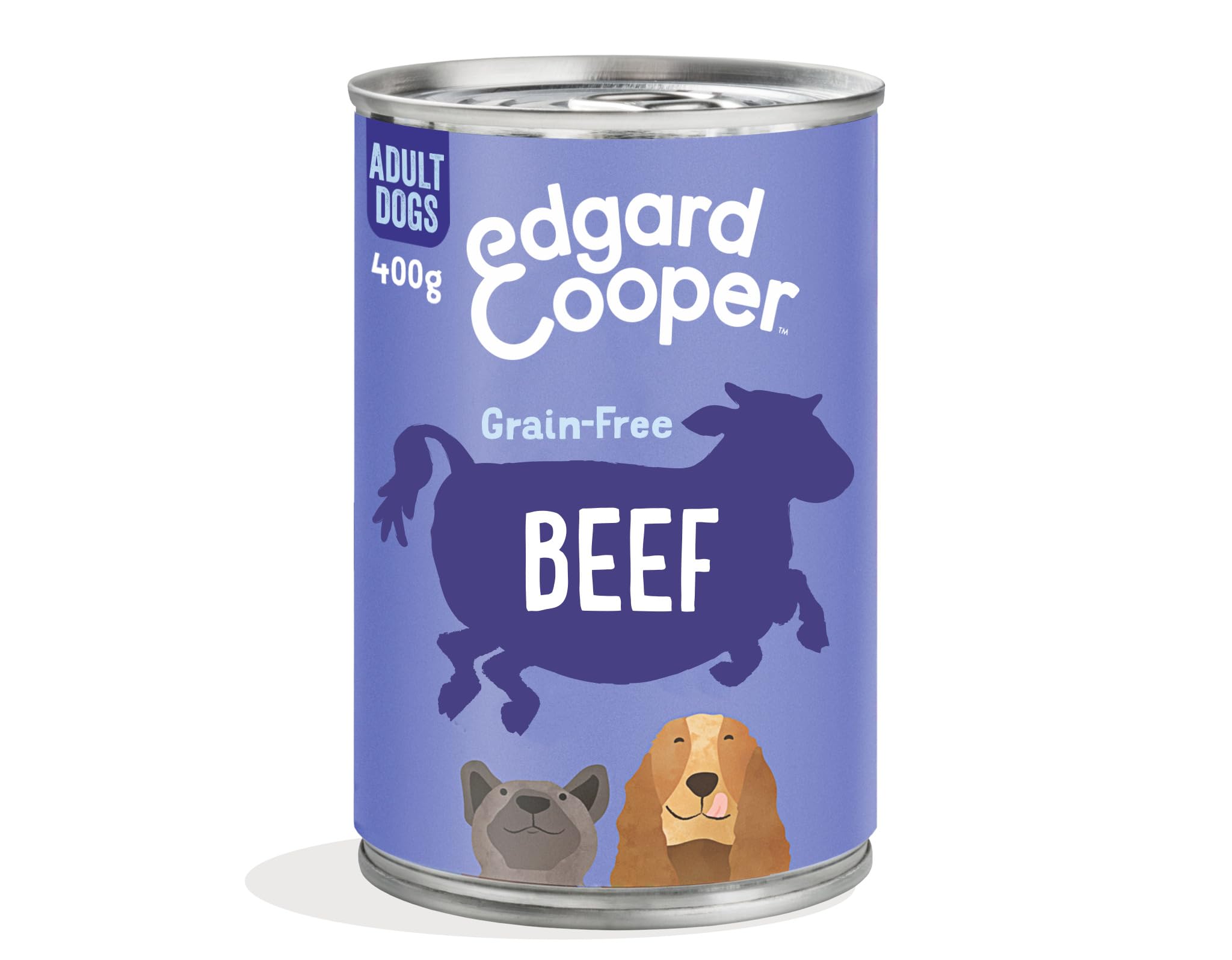 Edgard & Cooper Comida Húmeda para Perros Adultos Latas Perros Natural Sin Cereales Paté 400g x 6 Ternera Fresco, Alimentación Sana Sabrosa y Equilibrada, Carne Fresca