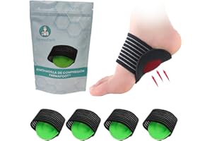 GS1 HONDURAS Dos pares de almohadillas de compresión Farmafoot verde para la planta del pie que alivian el dolor corporal de cintura hacia abajo y promueven el equilibrio corporal.