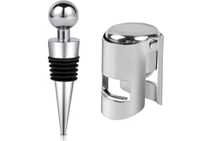 LIURFLNC Sektverschluss, 1 Stück Sektflaschenverschluss und 1 Stück Weinflaschenverschluss, Flaschenverschluss, Sektverschluss Flaschenverschluss für Wein Champagner Prosecco Bier Spirituosen Sammlung