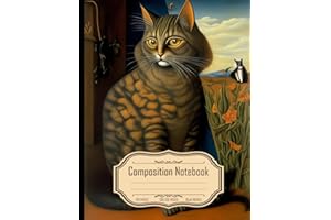 Composition Notebook College Ruled: Gato Maguey Painted by Remedios Varo, Creative Writing Journal, Size 8.5x11 Inches, 120 Pages