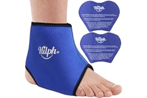Hilph Bolsa de hielo para lesiones de tobillos, Reutilizable Terapia de Frío y Calor, Pies Paquete de Hielo Fríos para Esguince, Hinchazón