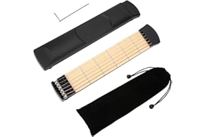VBEST LIFE Portable 6 Fret Portable Taschengitarre Linkshänder Gitarrenakkord Übungswerkzeug Ersetzen Sie das Übungswerkzeug für Anfänger