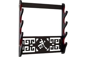 FOXSMZZ Support d'armes d'Arts Martiaux Protecteur En Laine Katana Wakizashi Tanto Support D'éPéE Mural (Bushido)