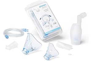 OMRON NEBASKIT-11 Accessoire complet de remplacement pour adultes et enfants | Kit d’accessoires d’aérosol pour nébuliseur pour X101/X102 | masques, embout buccal, embout nasal, tube à air