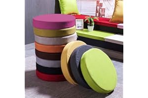 SWD TWTH Cuscino rotondo spesso 5/8 cm, 40/45/50 cm, cuscino per sedia per casa, sala da pranzo, cucina, pavimento, ufficio, giardino, antiscivolo, lavabile (50 x 50 x 8 cm, verde)