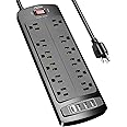 ALESTOR Surge Protector Power Strip - Black