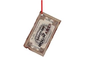 Nemesis Now Officially Licensed Harry Potter Hogwarts Express Ticket Hanging Ornament 9.5cm, Cream