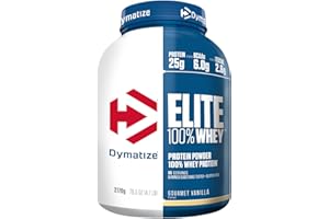 Dymatize Elite 100% Whey Gourmet Vanilla 2170g - Pulverizador de adecuada Poteína y Baja Azúcar + Proteína de Suero y BCAA