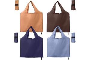 4 stycken vikbar shoppingväska i påse, 56 × 69 cm miljövänlig shoppingväska