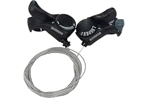 AMACOAM Leva del Cambio Sinistra Destra Bicicletta Leva Cambio del Pollice Freno Leva del Cambio Leva del Cambio per Bicicletta Design Ergonomico a Basso Rumore Accessori per Mountain Bike Manubrio(1 Paio)