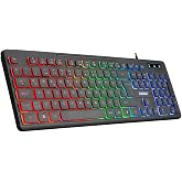 Everest KB-120 Sleek Black USB Rainbow Illuminated Q Gaming Gaming Keyboard