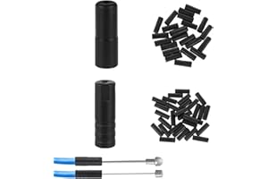 cobee 50 casquillos de plástico para freno de bicicleta, tapas finales, tapas finales, cable de freno, terminales de cable de bicicleta para cable de freno (5 mm + 4 mm)