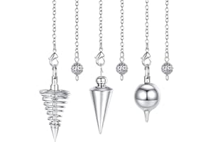 ‎AWARDSEN AWARDSEN 3 PCS Silber Kupfer Pendel, Metall Pendel Esoterik Wünschelrute in Set für Weissagung, Tarot Zubehör, Reiki Balancing Geschenke für Tarot Liebhaber