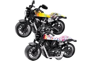 LKNBIF Toy Motorcycle, Highly Simulation Motorbike Model, Alloy Motorcycle Model Pull-Back Vehicle Toy, Kids Motorbike Toys for Boys and Girls Collection Gift- 2PCS