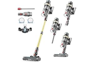 Linkifly XT1 Aspirapolvere Senza Fili Potente 550W 50KPa, Autonomia 60 Min, Display LED Touch, Batteria Rimovibile, Spazzola Anti-Groviglio, Filtrazione 5 Stadi, Ideale per Pavimenti e Peli di Animali