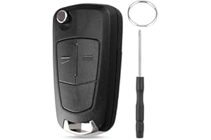 Chaexii Ope-l Autoschlüssel,2 Tasten Schlüsselgehäuse für Vauxhall Ope-l Astra H Zafira Tigra Corsa Vectra Meriva Insignia Signum Ersatz Schlüssel Gehäuse