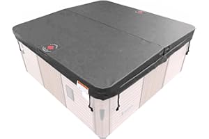 CANADIAN SPA CO. Poolabdeckung eckig, 213x213 cm, grau, Isolierabdeckung für Hot Tub, Abdeckung für Pool wasserdicht und UV-beständig