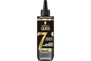 Schwarzkopf - Gliss – Soin Réparation Express 7 Secondes – Ultimate Repair – Cheveux Secs et Abîmés – Brillance et Résistance – Kératine Liquide et Sérum Perle Noire – 200 ml