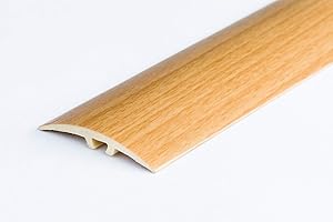 CEZAR Door Strip Threshold Transition Strip 40mm 7 Colours Wood Effect Cover Laminate Wooden Floor TMW Profiles (Beech)