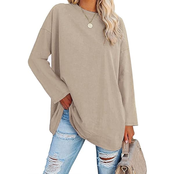 Oversized gestreepte top met lange mouwen voor vrouwen gestreepte