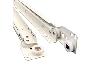 V3VOGUE Glissières pour Tiroirs À Sortie Totale 25 30 35 40 45 50cm, Coulisses À roulettes pour Tiroir avec Vis Rail Coulissante Charge Lourde 30kg pour Tiroirs Meuble Armoires Cuisine