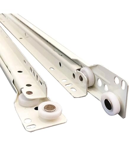 EVOTRADE Gamme Complète – Paire De Rails à Rouleau, Rails à Roulettes Pour Tiroirs Avec Fixation à Vis Compatibles Ikea – Pour Bois Et Métal, 30 Kg De Débit (avec Fermeture Amortissante