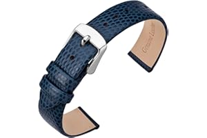 ANNEFIT Bracelets de Montres pour Femme 10mm 12mm 13mm 14mm 15mm 16mm 18mm 20mm, Bandes de Remplacement en Cuir avec Boucle en Acier Inoxydable