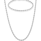 AEE&reg; Erkek Kolye Bileklik Seti - Paslanmaz &Ccedil;elik - 60cm 3mm Burgulu Zincir