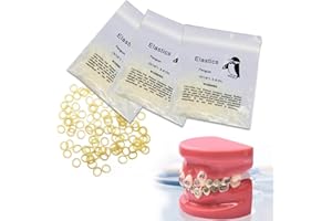SULIUDAJI Orthodontic Rubber Bands, Pack of 300 Elastic Teeth Elastic Bands with 5 Placers for Braces, 5/16 Inch Orthodontic Elastics for Braces Dreadlocks Tooth Gap zahnspangengummis
