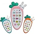 KITTER Rabbit Style Pretend Play Cell Phone Toy for Kids Toddlers with 20 Musical Songs, Animal Sound Smartphone Toy for Kids, Ringtones, Lights | Educational Toys for 2 Year Old Kids (Random Colour)