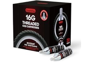 GreatWhip CO2 Cartridge 16g Threaded for Cycling Tires Quick Refills, Canisters forCO2 Pump for Cycling, MTB, Road Tyre Fillers
