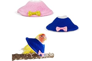 ZYOMVUN 2 Pièces Collier Récupération Anti-Morsure Perroquets, Collier de protection pour perroquets, Anti-morsure et anti-rayures pour oiseaux de compagnie, Collier Col Perroquet Cône pour Protection