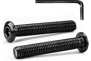 MINHER M4 x 40mm 20Pcs Flat Head Hex Socket Cap Screws Bolts, Furniture Bolts, 304 Stainless Steel 18-8, Full Thread (with Hex Spanner)