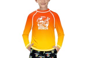 BesserBay Kinder UV Shirt Lange Ärmel Rashguard Schnelltrocknend UV Badeshirt für Jungen 110-160