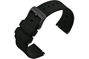 ANNEFIT Bracelet de Montre en Silicone pour Homme Femme, Bande de Remplacement en Dégagement Rapide, 14mm 16mm 17mm 18mm 19mm 20mm 21mm 22mm 24mm