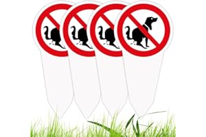 SGZIOO 4 Stück Kein Hundeklo Schild Steckschild, 30 x 15 cm, Schild Hunde Kacken Verboten, schild Kein Hundeklo aus PVC, Wetterfest UV-Schutz, Beidseitig Bedruckt