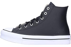Converse Chuck Taylor All Star Lift Platform Leather Sneaker Nero Da Bambino A01015C