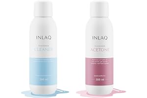 INLAQ® Cleaner Ongles Degraissant + Dissolvant vernis semi permanent 500ml | Acetone Dissolvant pour vernis à ongles | Acetone + Cleaner 500 ml